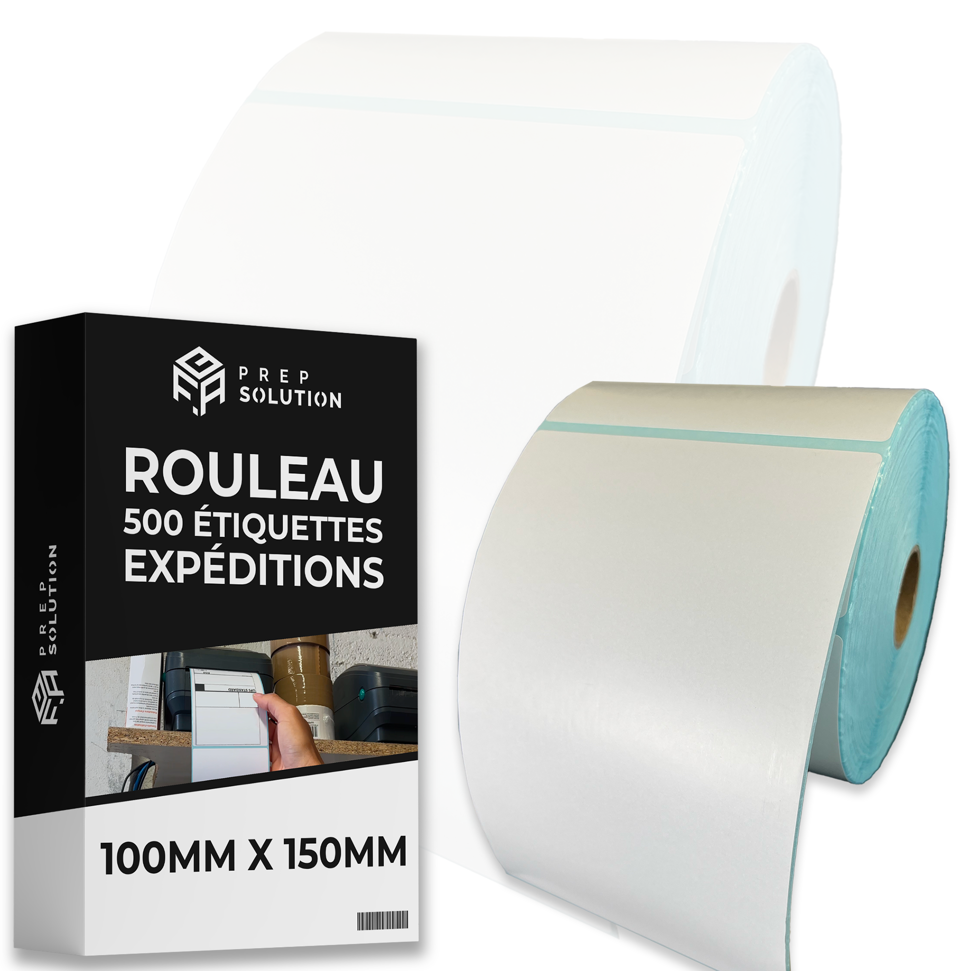 Rouleau 500 étiquettes expéditions 100mm x 150mm