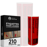Étiquettes Poids Lourd, 105mm x 37mm, 210 Étiquettes