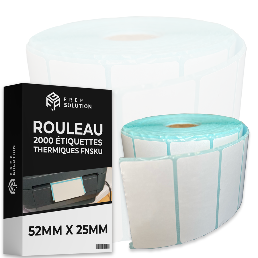 Rouleau 2000 étiquettes thermique FNSKU 52mm x 25mm