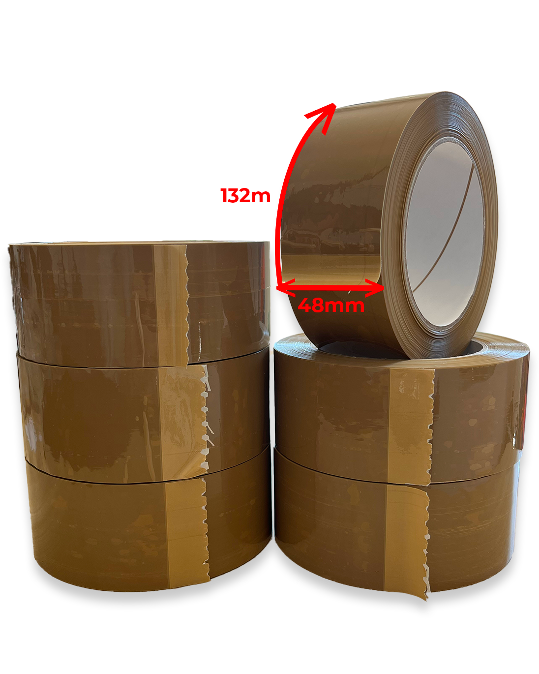 Lot de 6 Rouleaux Adhésif Haute Performance – Gamme Savane – 48mm x 132m