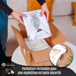 Sachets Plastique Transparents pour emballage Amazon FBA - Lot de 100 | Fermeture Adhésive & Avertissement de Suffocation Multilingue