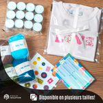 Sachets Plastique Transparents pour emballage Amazon FBA - Lot de 100 | Fermeture Adhésive & Avertissement de Suffocation Multilingue